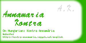 annamaria kontra business card
