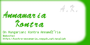 annamaria kontra business card